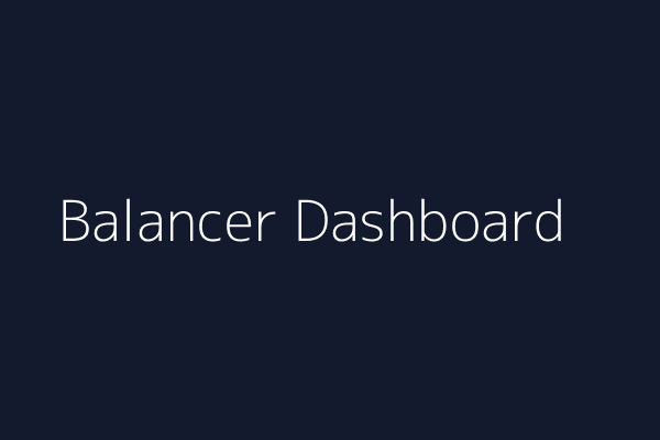 Balancer Dashboard