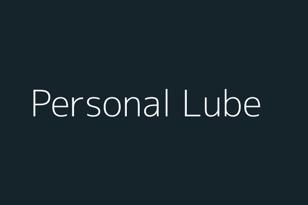 Personal Lube