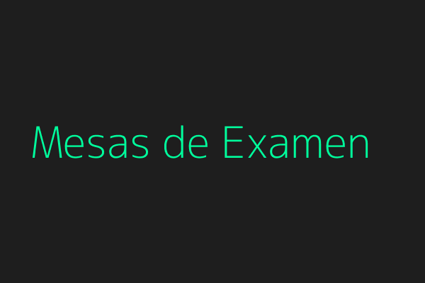 Sistema de mesas de Examen