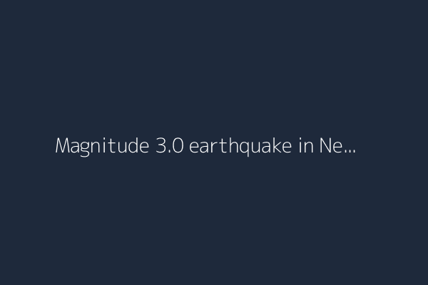 Magnitude 3.0 earthquake in New Jersey shakes New York metro area