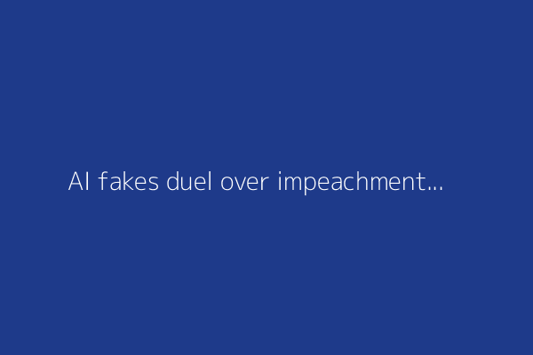 AI fakes duel over impeachment of Vice-President in Phillipines