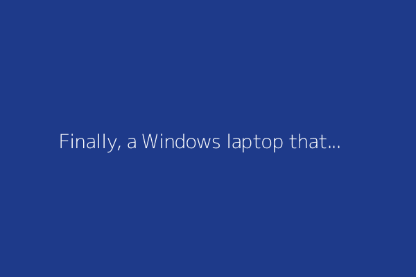 Finally, a Windows laptop that I wouldn't mind putting away my MacBook Pro for