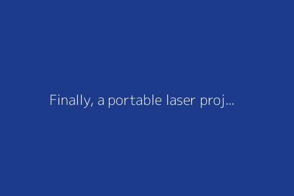 Finally, a portable laser projector with a battery-powered tripod (and it's on sale)