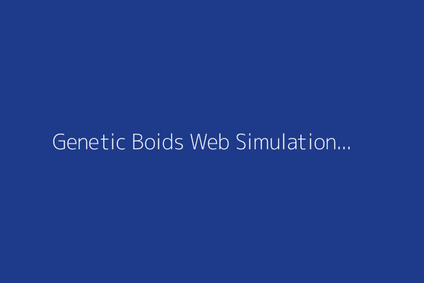 Genetic Boids Web Simulation