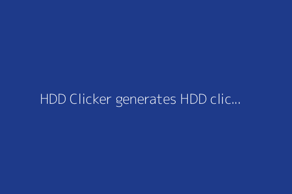 HDD Clicker generates HDD clicking sounds, based on HDD Led activity