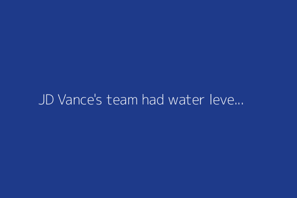 JD Vance's team had water level of Ohio river raised for family's boating trip