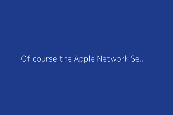 Of course the Apple Network Server can be hacked into running Doom