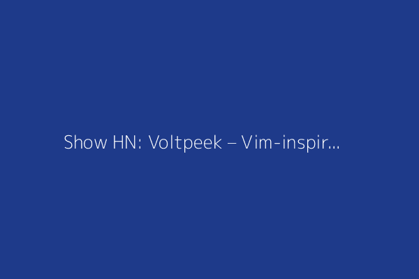 Show HN: Voltpeek – Vim-inspired oscilloscope software