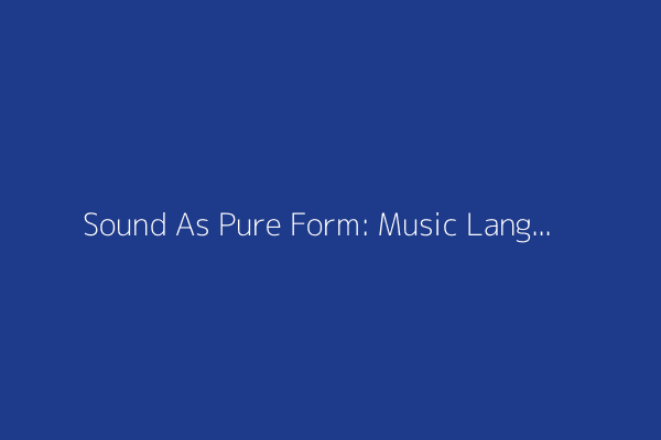 Sound As Pure Form: Music Language Inspired by Supercollider, APL, and Forth