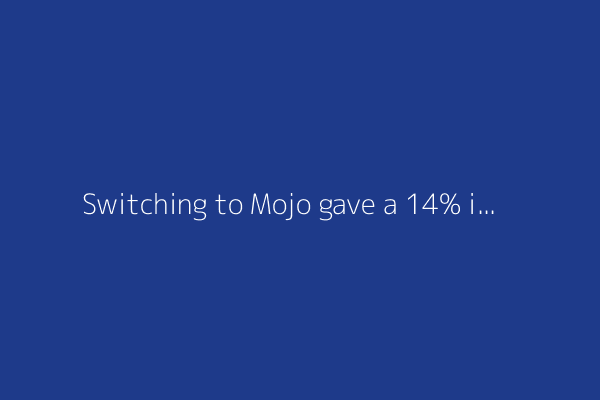 Switching to Mojo gave a 14% improvement over CUDA