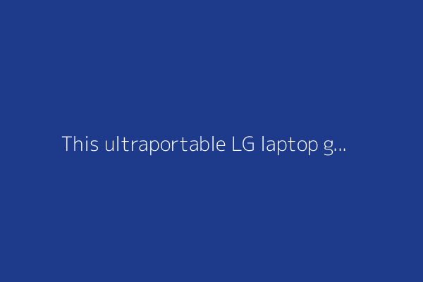 This ultraportable LG laptop gives the MacBook Air some serious competition - and it's on sale