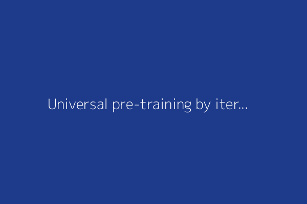 Universal pre-training by iterated random computation