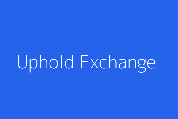 Uphold Exchange dashboard preview