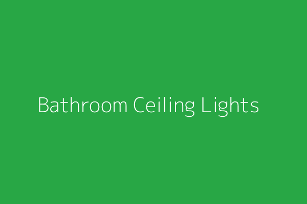 Bathroom Ceiling Lights