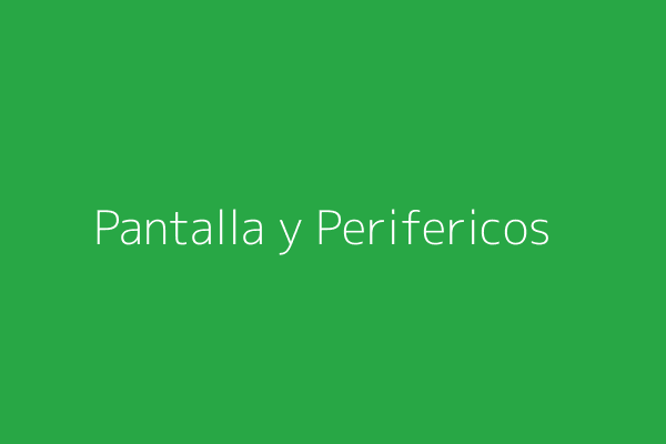 Pantalla y Perifericos
