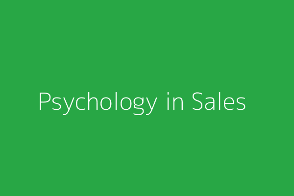 Psychology in Sales Concept