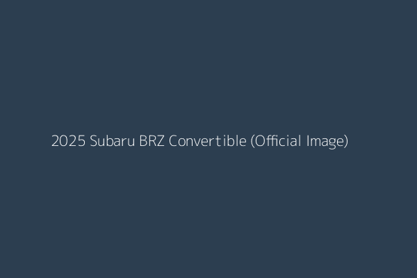 2025 Subaru BRZ Convertible Interior