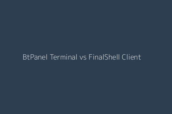 Comparison of BtPanel Terminal and FinalShell Client