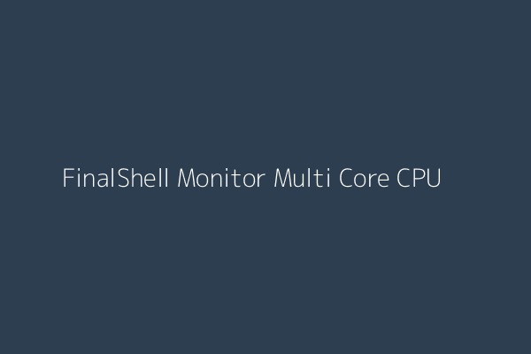 FinalShell CPU Monitoring Interface