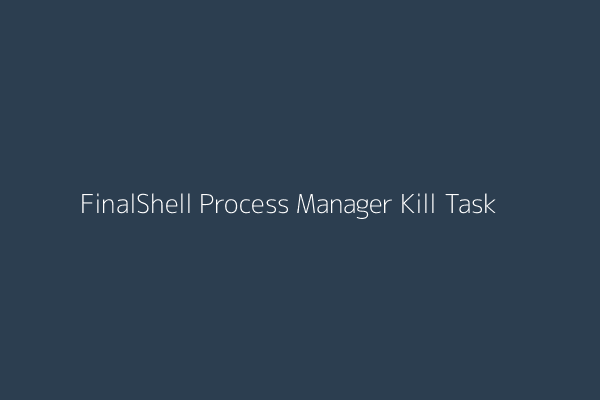 FinalShell 进程管理器界面终止任务