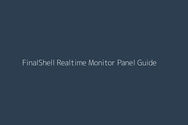 FinalShell real-time monitoring panel overview