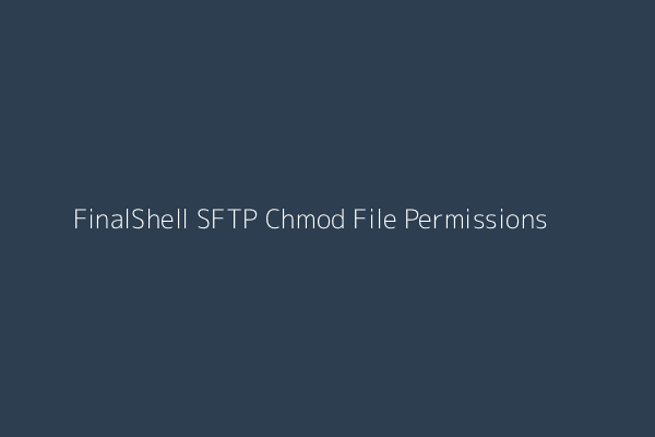 FinalShell SFTP Chmod File Permissions Interface