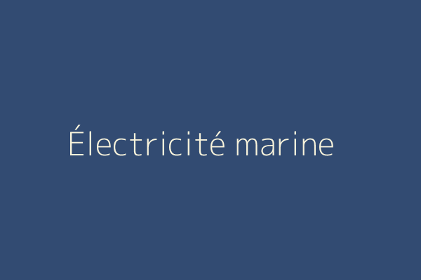 Électricité marine