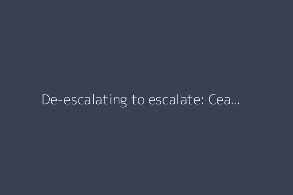 De-escalating to escalate: Ceasefire is no longer on the horizon in Ukraine