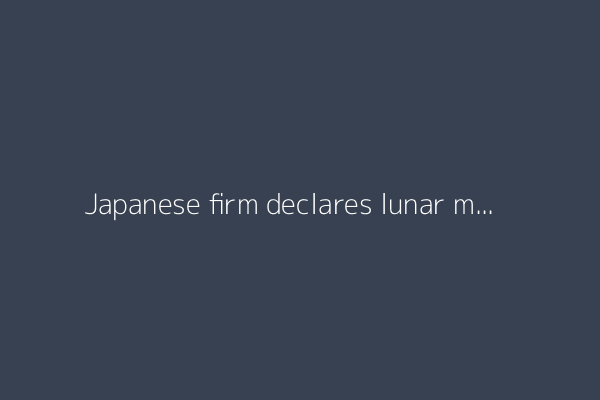 Japanese firm declares lunar mission a failure after crash landing