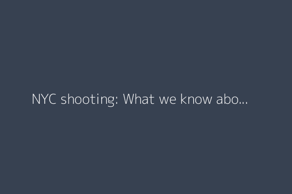 NYC shooting: What we know about the victims, suspect Shane Tamura