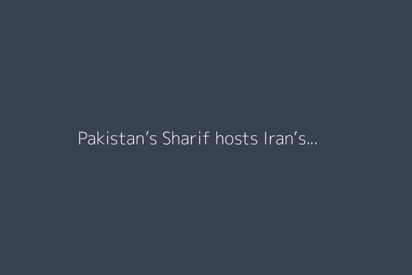 Pakistan’s Sharif hosts Iran’s Pezeshkian, agrees to security, trade boost