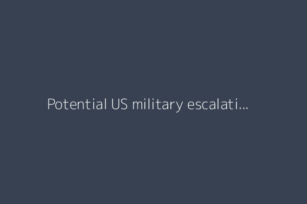 Potential US military escalation in Iran is a “coercive lever”