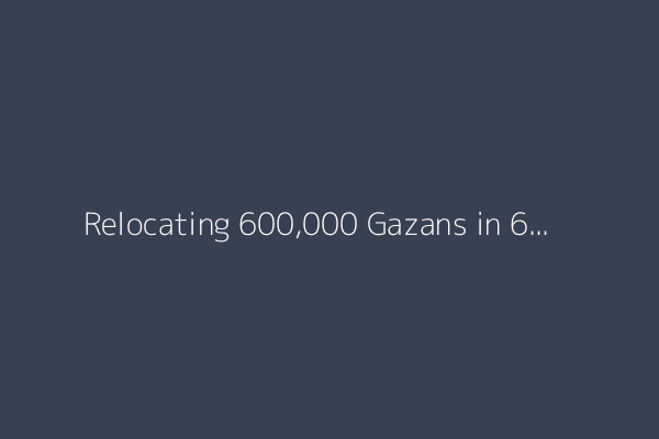 Relocating 600,000 Gazans in 60 days “simply not possible”