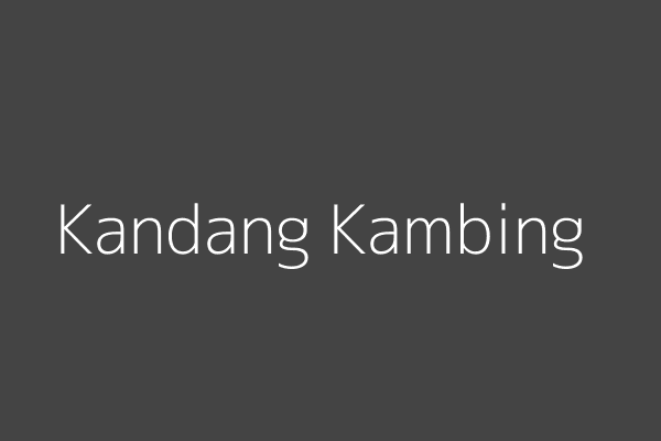 Kandang Kambing