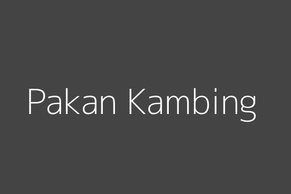 Pakan Kambing