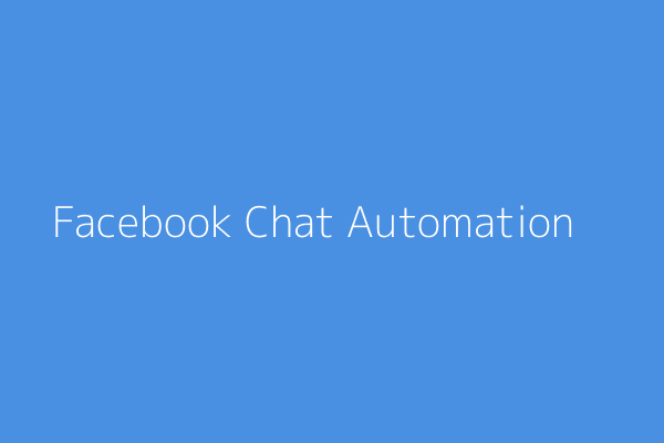 Facebook Chat Automation Dashboard