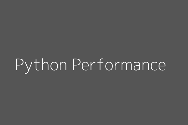 Python performance