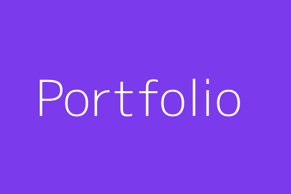 Portfolio website interface