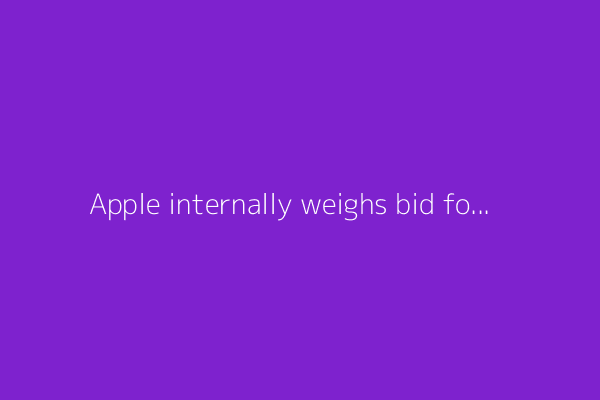 Apple internally weighs bid for ChatGPT rival Perplexity, Bloomberg says