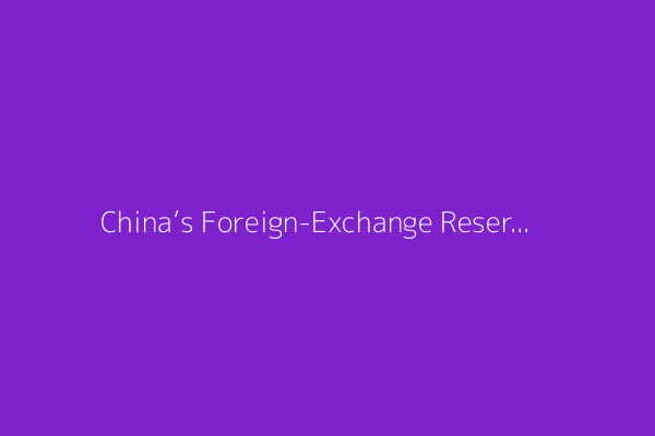 China’s Foreign-Exchange Reserves Increased Slightly in May