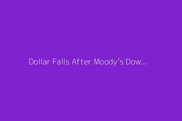 Dollar Falls After Moody’s Downgrades U.S. Debt