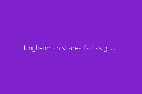 Jungheinrich shares fall as guidance cut overshadows Q2 beat