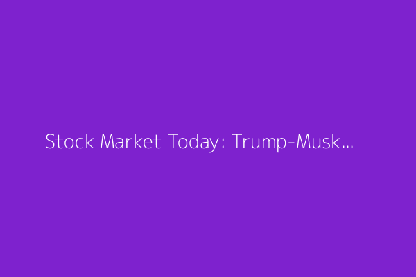 Stock Market Today: Trump-Musk Feud Hits Tesla