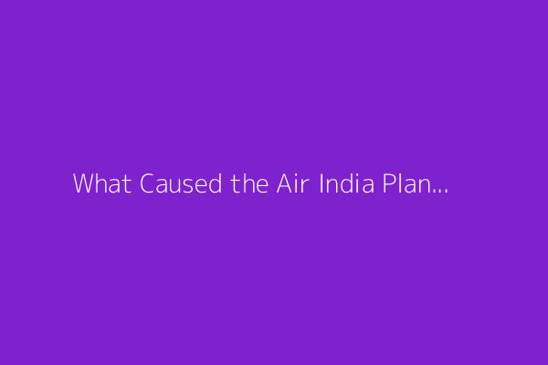 What Caused the Air India Plane Crash?
