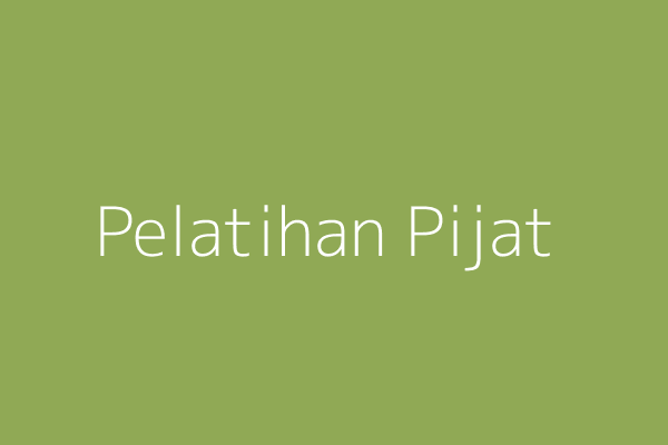 Pelatihan Pijat Tradisional