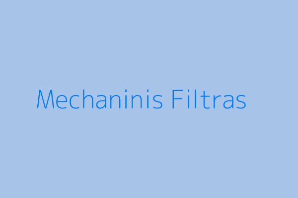 Mechaninis vandens filtras