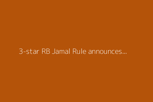 3-star RB Jamal Rule announces commitment date following MSU official visit