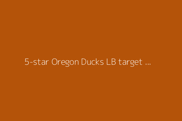 5-star Oregon Ducks LB target Tyler Atkinson predicted to land with SEC school