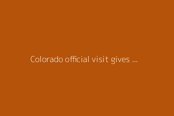 Colorado official visit gives OL Xavier Payne flip option &#39;to think about&#39;