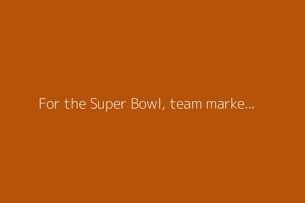 For the Super Bowl, team market size will never matter